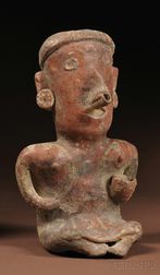 Nayarit Painted Female Pottery Figure